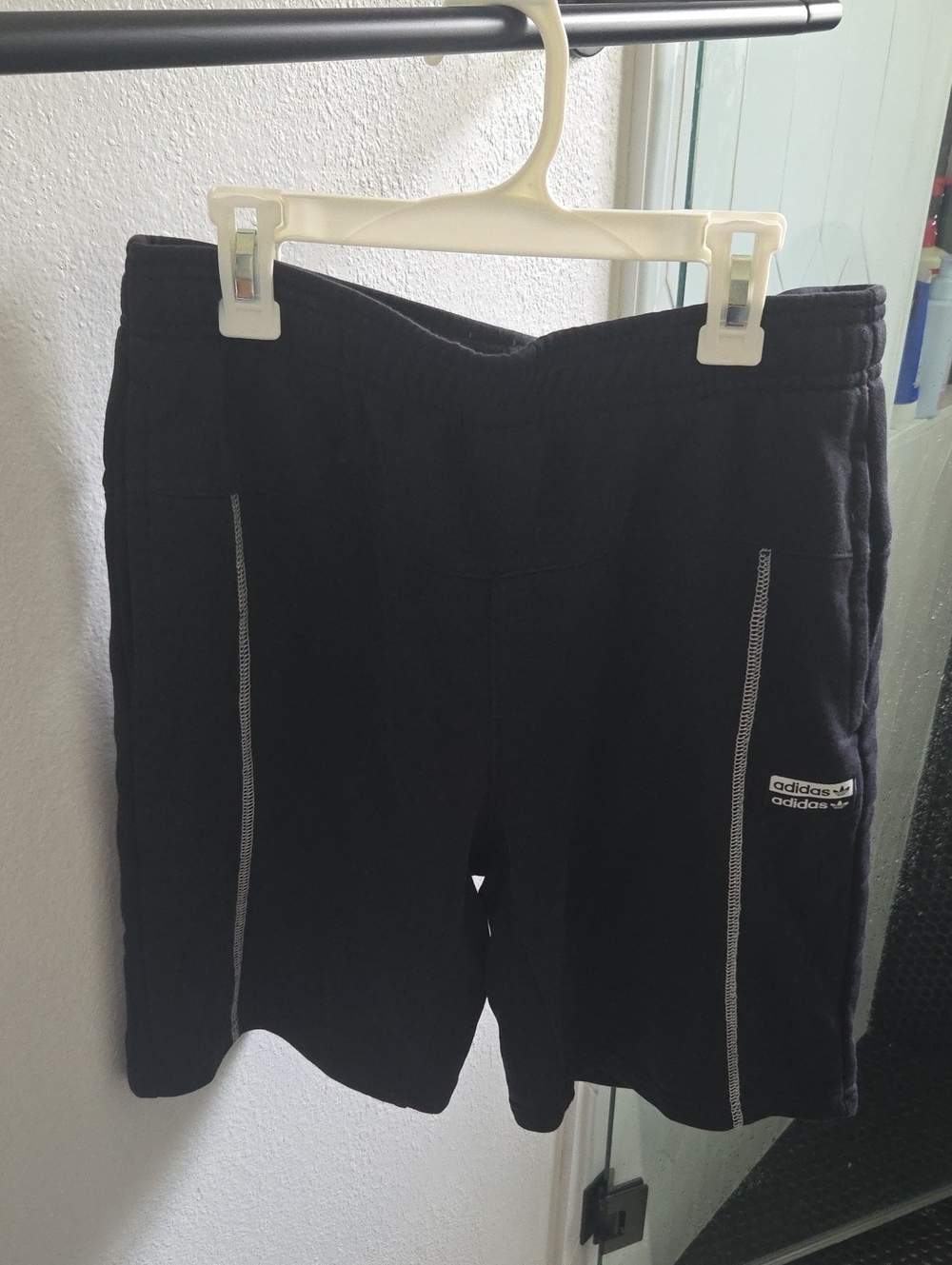 adidas Black Kids Athletic Shorts with Contrast Stitching